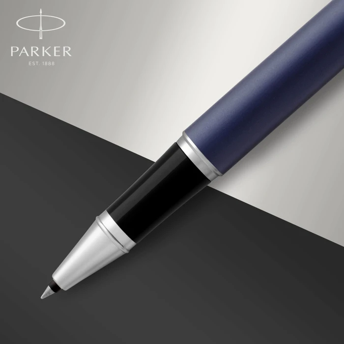 Parker IM Tintenroller (Mine) matte blue/chrome trim, Geschenkbox