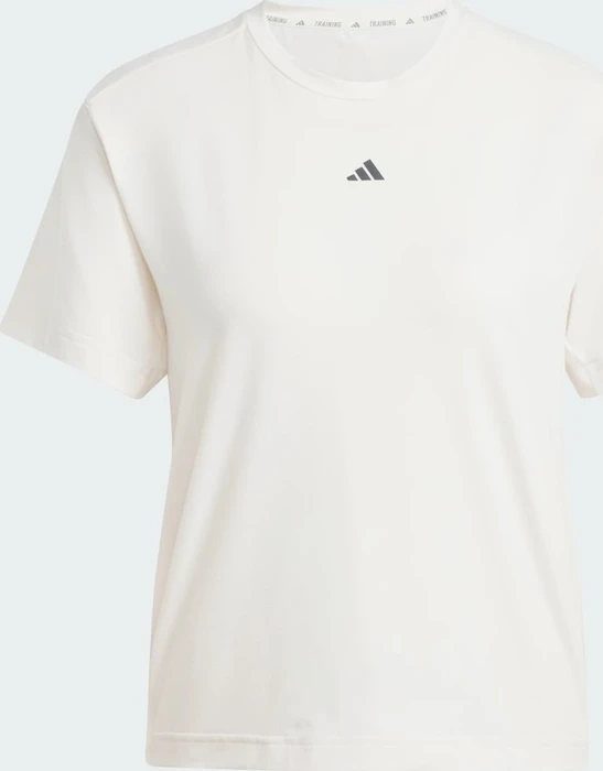 adidas Power Back-Cutout 3-Streifen Funktionsshirt kurzarm chalk white (Damen)