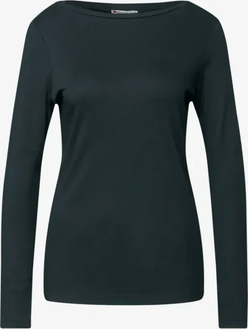 Street One Basic Shirt langarm evernight green (Damen)