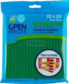 Open Bricks Stapelbare Bauplatte 20x20 Four Pack grün