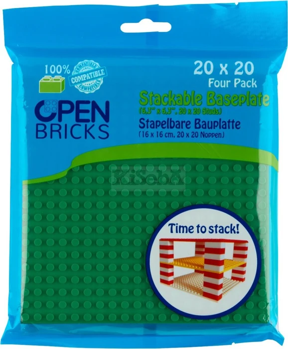 Open Bricks Stapelbare Bauplatte 20x20 Four Pack