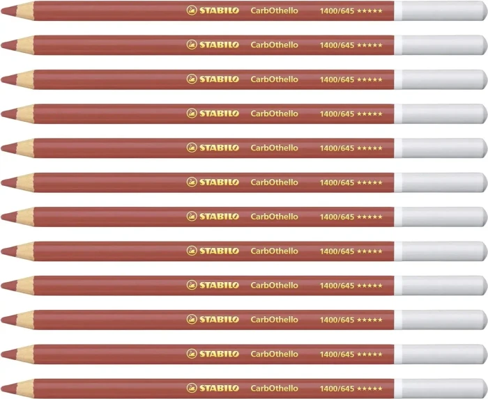 STABILO CarbOthello Kreidestift caput mortuum rötlich, 12er-Pack