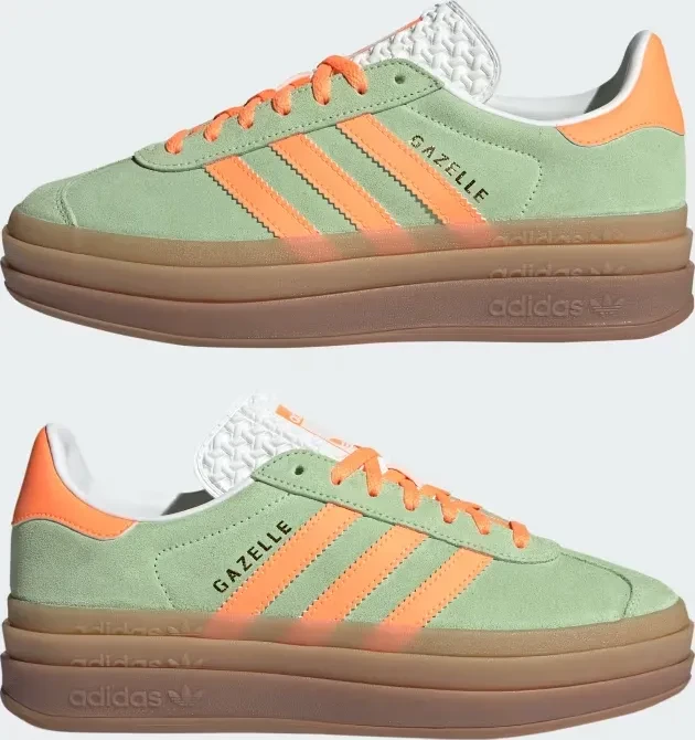 adidas Gazelle Bold semi green spark/screaming orange/core white (Damen)