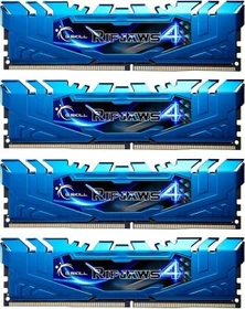 G.Skill RipJaws 4 blau UDIMM 32GB Kit, DDR4-2800, CL15-16-16-35