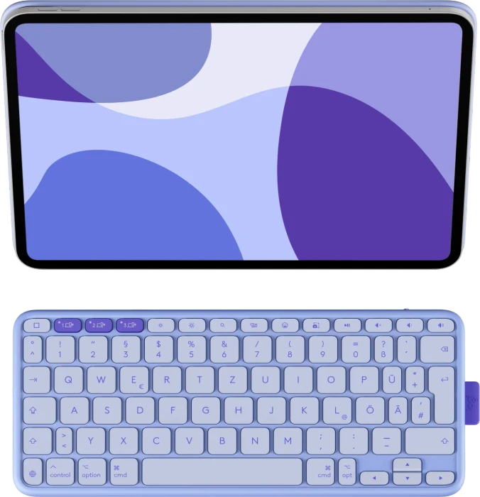 Logitech Flip Folio für iPad Pro 11" (M4/M5) und iPad Air 11" (M2/M3), Lilac, DE