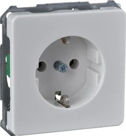 Schneider Electric Steckdose ohne Kralle 16A FASHION/RIVA/SCALA Steckklemme reinweiß