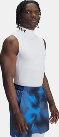 Under Armour HeatGear Mock Kompressionsshirt ärmellos weiß/schwarz (Herren)