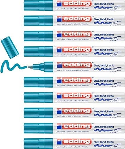 edding 750 Lackmarker hellblau, 10er-Pack