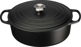 Le Creuset Signature Gusseisen Bräter oval 31cm schwarz matt