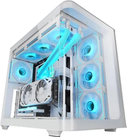 Mars Gaming MC-Fusion White, Glasfenster (MCFUSIONW)