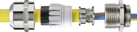 Wiska MMSKV 56 EMV-Z/Ni Kabelverschraubung DIN 89285, Messing vernickelt, Erdungseinsatz DIN 89345, M56