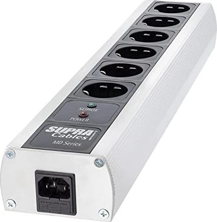 Supra Cables LoRad MD06-EU/SP MK3 mit Überspannungsschutz und Netzfilter, 6-fach, schwarz/silber