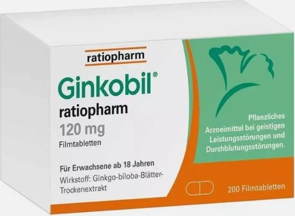 Ginkobil ratiopharm 120mg Filmtabletten, 200 Stück
