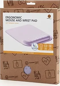 Powerton ERGO Pastel Edition Mauspad mit Handauflage, 250x210mm, violett