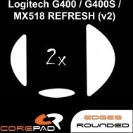 Corepad Skatez PRO für Logitech G400 / G400S / MX518 REFRESH (v2), Mausgleiter, weiß