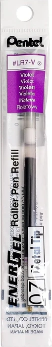 Pentel EnerGel Roller Pen LR7-VX, Tintenrollermine 0.35mm (0.7mm Ball) violett, 12er-Pack