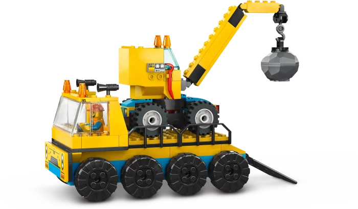 LEGO City - City Baufahrzeuge und Kran mit Abrissbirne