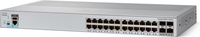 Cisco Catalyst 2960-L LAN Lite Rackmount Gigabit Managed Switch, 24x RJ-45, 4x SFP