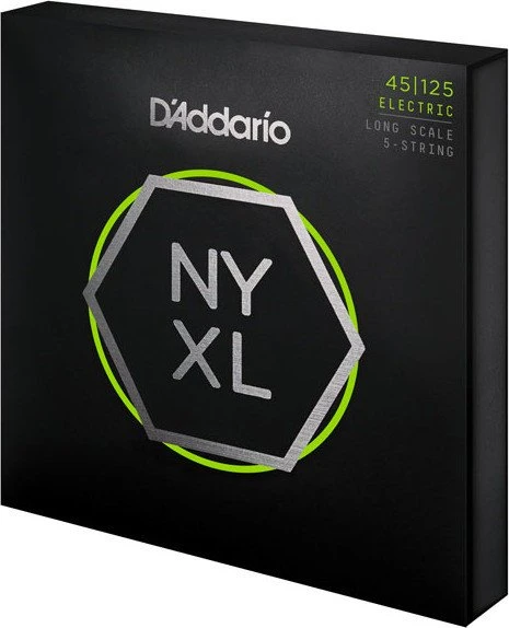 D'Addario NYXL 5-String Bass Light Top / Medium Bottom, Long Scale