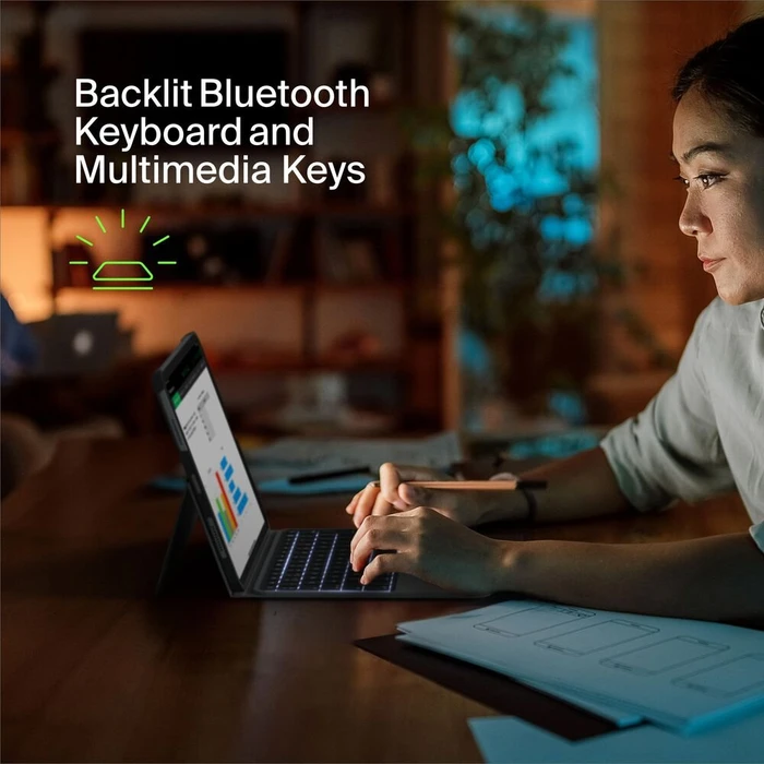 Belkin Connect Everyday Tastaturhülle für iPad Air 10.9"/11", iPad Air Pro 11", schwarz, DE