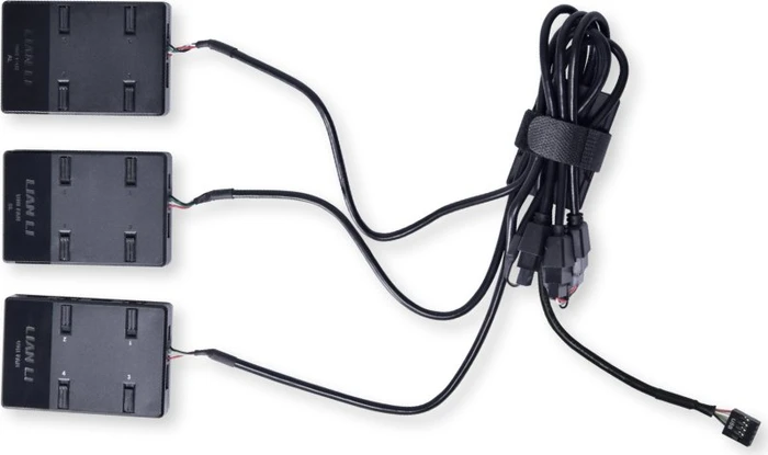 Lian Li USB 2.0 1-zu-3-HUB, intern USB 9-Pin Header, 1x USB 2.0 9-Pin Stecksockel auf 3x USB 2.0 9-Pin Stiftsockel