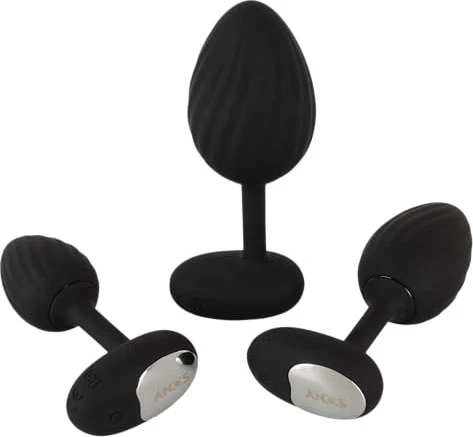 Anos RC Analplug mit Vibration-Set, 3-tlg.