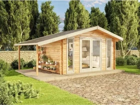 Alpholz Gartenhaus Mirko Modern 521x350cm tauchimprägniert natur
