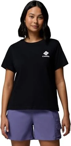 Columbia Rolling Bend mit Grafik T-Shirt kurzarm black/stacked gem mini (Damen)