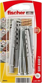 fischer SXR 8x80 Z K (5) Schrauben/Dübel-Sortiment, 5 Stück