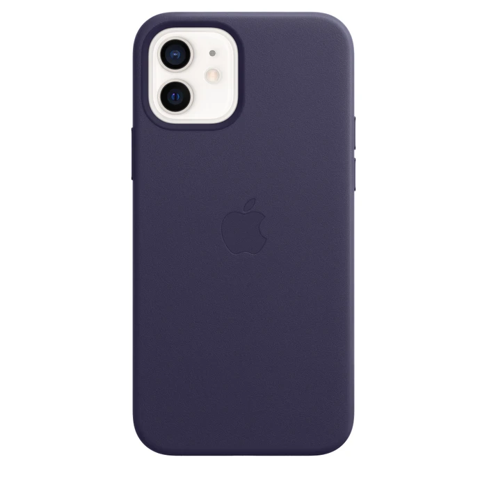 Apple Silikon Case mit MagSafe für iPhone 12/iPhone 12 Pro dunkelviolett