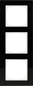 Opus Fusion Glas Abdeckrahmen 3-fach, schwarz/weiß