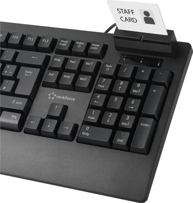Renkforce RF-CKB-200 Tastatur mit Chipkartenleser, USB, DE
