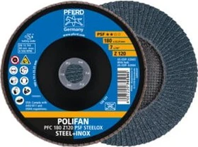 Pferd PFC 180 Z 120 PSF STEELOX POLIFAN Fächerschleifscheibe K120, 180x22.23mm, 10 Stück