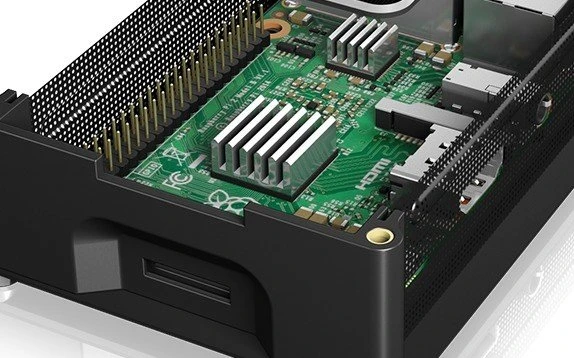 RaidSonic Icy Box IB-RP102 für Raspberry Pi 1 Modell B+/2 Modell B/3 Modell B/3 Modell B+, schwarz/silber