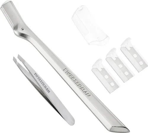 Tweezerman Facial Razor Gesichtshaarentferner-Set edelstahl