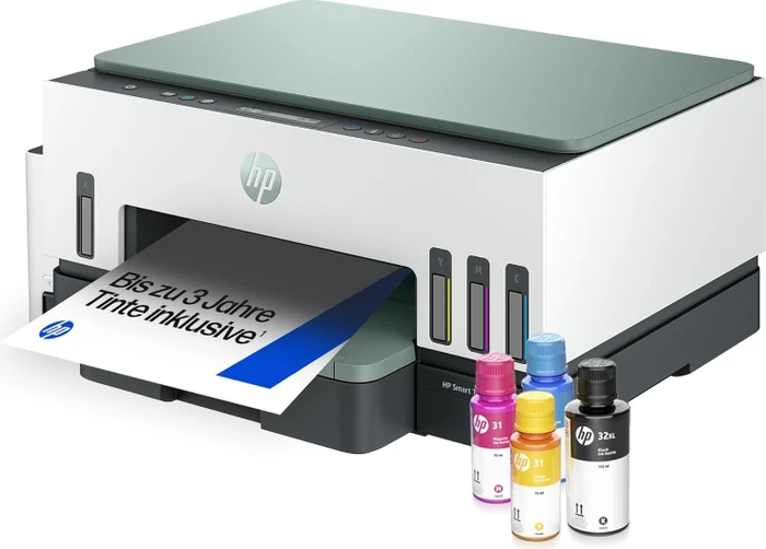 HP Smart Tank 7007 All-in-One blaugrüne Akzente, Tinte, mehrfarbig