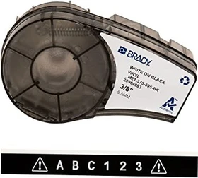 Brady All Weather Vinyl Beschriftungsband, 9.5mm, weiß/schwarz