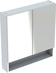 Geberit Renova Plan Spiegelschrank 78.8cm, 2 Türen, weiß/lackiert hochglanz
