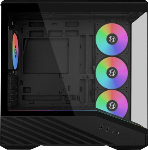 Lian Li Vector V100 Mini, schwarz, inkl. Lüfter, Glasfenster