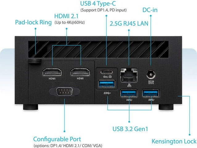 ASUS ExpertCenter PN53-BBR777HD, Ryzen 7 7735H