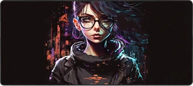 Sharkoon Skiller SGP50 D2, Mouse Mat XXL, 900x400mm, Cyber-Girl with Glasses