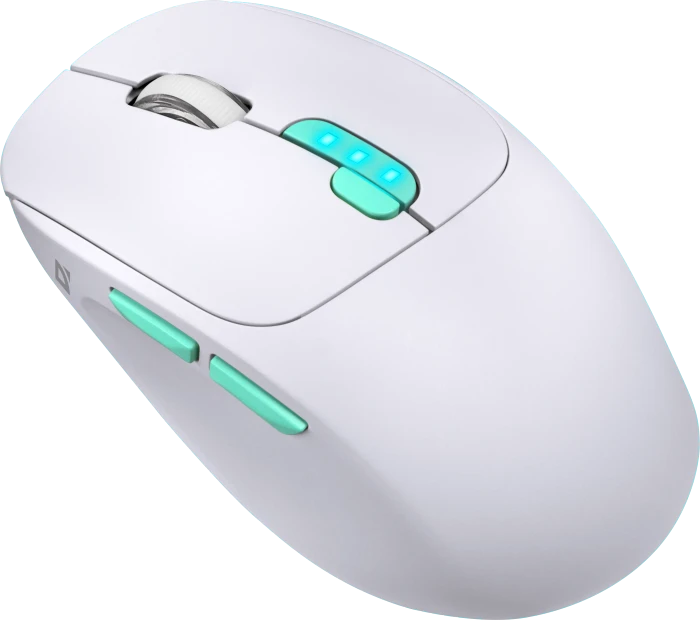 Defender Nitta MM-307 Wireless Optical Mouse weiß/türkis, USB/Bluetooth