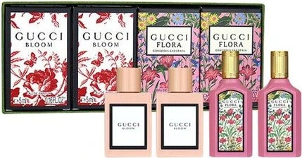 Gucci Bloom 2x EdP 5ml + Flora 2x EdP 5ml Duftset