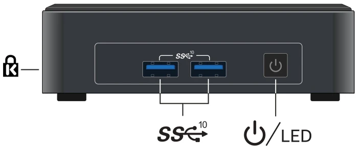 ASUS NUC 11 Pro Kit - Slim - Tiger Canyon - NUC11TNKi7 / BNUC11TNKI70002, EU-Netzkabel