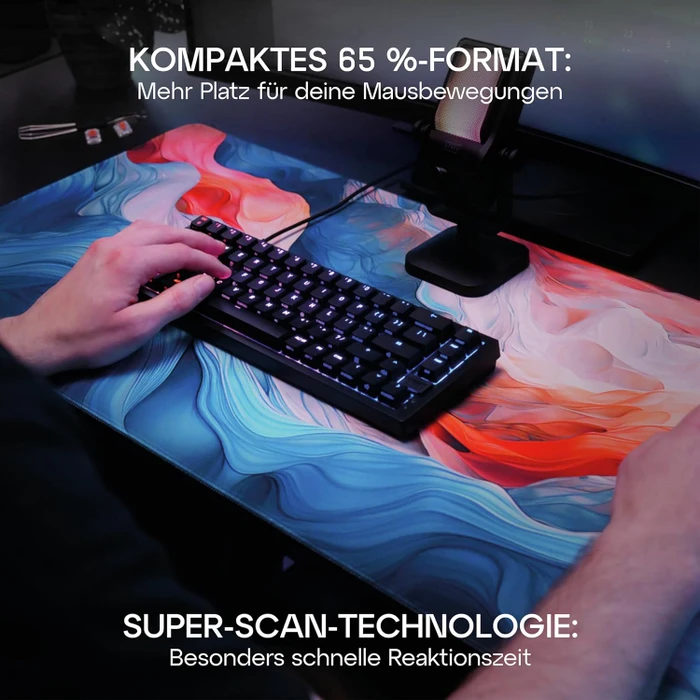 Cherry Xtrfy K5V2 Compact, Black, LEDs RGB, hot-swap, MX2A RGB RED, USB, US