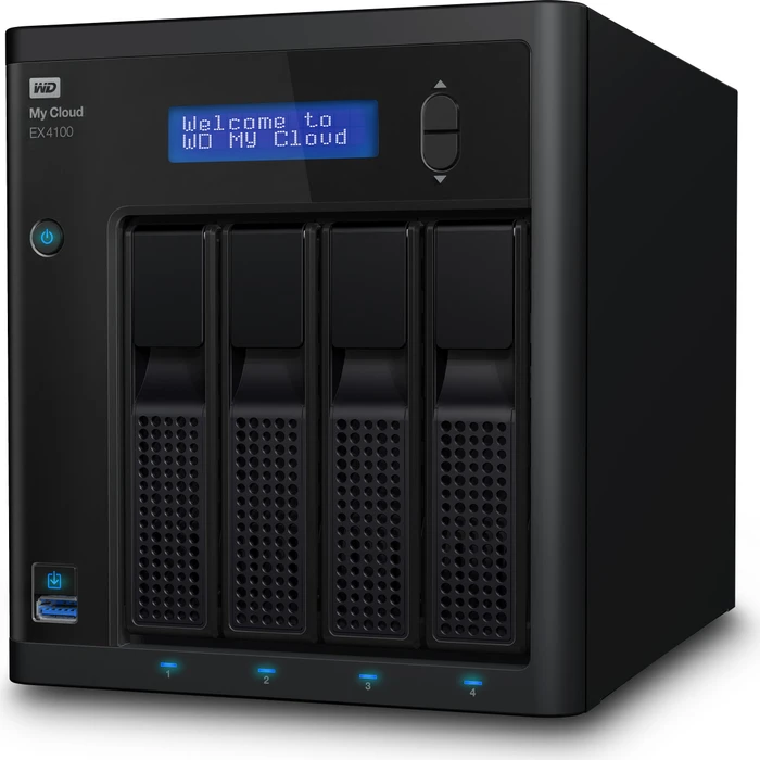 Western Digital My Cloud EX4100, 2GB RAM, 2x RJ-45 1000Base-T, 3x USB-A 3.0
