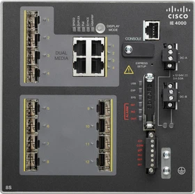 Cisco IE 4000 LAN Base Industrial Railmount Managed Switch, 8x SFP, 4x RJ-45/SFP (IE-4000-8S4G-E)