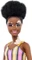 Mattel Barbie - Fashionistas mit Vitiligo und Afro in gestreiftem Kleid Vorschaubild