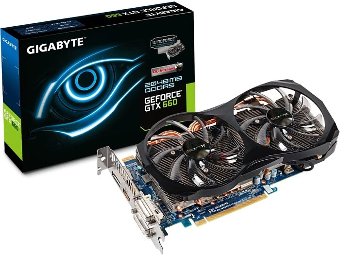 GIGABYTE GeForce GTX 660 OC, 2GB GDDR5, 2x DVI, HDMI, DP