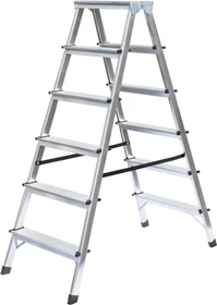 Günzburger Steigtechnik Alu 2-tlg. Stehleiter, 2x 6 Stufen